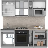 Готовая кухня Интерлиния Мила Лайт 2.0 ВТ (белый платинум/белый платинум/дуб бунратти) - Превью изображения №3 — Интернет-магазин ПроЗаказ