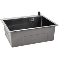 Кухонная мойка Stellar Decor S7050NB-D (нано черный) - Превью изображения №7 — Интернет-магазин ПроЗаказ