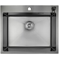 Кухонная мойка Stellar Decor S7050NB-D (нано черный) - Превью изображения №5 — Интернет-магазин ПроЗаказ