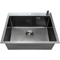 Кухонная мойка Stellar Decor S7050NB-D (нано черный) - Превью изображения №3 — Интернет-магазин ПроЗаказ