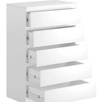 Комод Mio Tesoro Мальта 5 ящиков 80x121 2.05.02.090.1 (белый) - Превью изображения №3 — Интернет-магазин ПроЗаказ