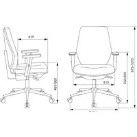 Офисное кресло Бюрократ CH-545SL 38-417 (серый) - Превью изображения №5 — Интернет-магазин ПроЗаказ