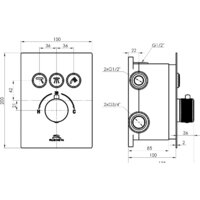 Душевая система  Rubineta Thermo-3F-Olo SQ 625040 - Превью изображения №8 — Интернет-магазин ПроЗаказ