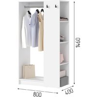 Стойка для одежды Стендмебель Руна СТЛ 01 (белый) - Превью изображения №4 — Интернет-магазин ПроЗаказ