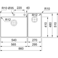Кухонная мойка Franke Box Center BWX 220-54-27 127.0557.960 - Превью изображения №12 — Интернет-магазин ПроЗаказ