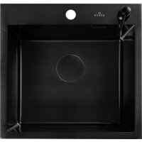 Кухонная мойка Roxen Snake 560220-50-BS (50*48) PVD графит/текстурная поверхность (с коландером и дозатором) - Превью изображения №8 — Интернет-магазин ПроЗаказ