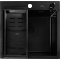 Кухонная мойка Roxen Snake 560220-50-BS (50*48) PVD графит/текстурная поверхность (с коландером и дозатором) - Превью изображения №7 — Интернет-магазин ПроЗаказ