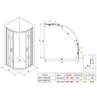 Душевой уголок Roxen Santi 55020-80B 80х80 - Превью изображения №11 — Интернет-магазин ПроЗаказ