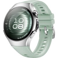 Huawei Watch 5 42 мм (серебристый, с зеленым силиконовым ремешком, международная версия)
