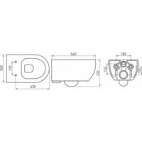 Унитаз подвесной Berges Wasserhaus Ego XL Rimless 083211 (с сиденьем) - Превью изображения №6 — Интернет-магазин ПроЗаказ
