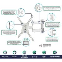 Кронштейн для телевизора Onkron M4 (белый) - Превью изображения №5 — Интернет-магазин ПроЗаказ