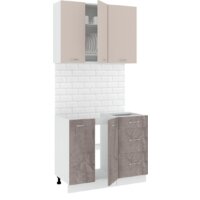 Кортекс-мебель Корнелия Лира 1.0 без столешницы (капучино/оникс)