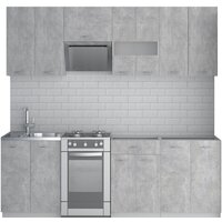 Готовая кухня Mio Tesoro Экстра-лайт 2.2 без столешницы (ателье светлый) - Превью изображения №1 — Интернет-магазин ПроЗаказ