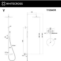 Душевая система  Whitecross Y1254BL (черный матовый) - Превью изображения №3 — Интернет-магазин ПроЗаказ