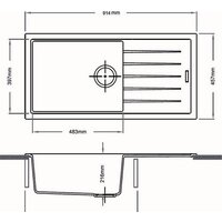 Кухонная мойка Longran Ultra ULS914.457 (оникс) - Превью изображения №2 — Интернет-магазин ПроЗаказ