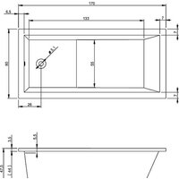 Ванна Riho Lusso Plus 170x80 (без ножек) - Превью изображения №2 — Интернет-магазин ПроЗаказ