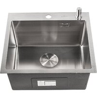 Кухонная мойка Roxen Snake 560220-50-S (50*48) сатин/текстурная поверхность (с коландером и дозатором) - Превью изображения №10 — Интернет-магазин ПроЗаказ