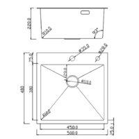 Кухонная мойка Roxen Snake 560220-50-S (50*48) сатин/текстурная поверхность (с коландером и дозатором) - Превью изображения №15 — Интернет-магазин ПроЗаказ