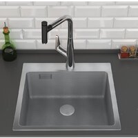 Кухонная мойка Roxen Snake 560220-50-S (50*48) сатин/текстурная поверхность (с коландером и дозатором) - Превью изображения №4 — Интернет-магазин ПроЗаказ