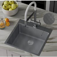 Кухонная мойка Roxen Snake 560220-50-S (50*48) сатин/текстурная поверхность (с коландером и дозатором) - Превью изображения №5 — Интернет-магазин ПроЗаказ