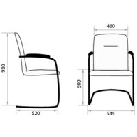 Офисный стул Белс Румба Chrome V 450390/V4 (кожзам черный) - Превью изображения №2 — Интернет-магазин ПроЗаказ