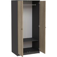 Шкаф распашной Mio Tesoro Мини 2 двери 2.07.01.030.12 (черный/сонома) - Превью изображения №3 — Интернет-магазин ПроЗаказ