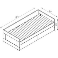 Кровать-тахта Mio Tesoro Сириус раздвижная 90x200 2.02.08.450.3 (дуб сонома) - Превью изображения №4 — Интернет-магазин ПроЗаказ