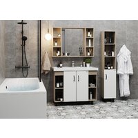  Onika Тумба под умывальник Тимбер 100.10 110011 (белый матовый/дуб сонома) - Превью изображения №2 — Интернет-магазин ПроЗаказ