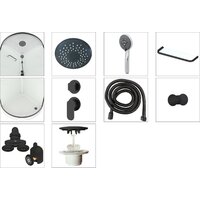 Душевая кабина Domani-Spa Simple 100x100 DS01Sm110LGrCl00.Gt-V1.2-Black - Превью изображения №3 — Интернет-магазин ПроЗаказ