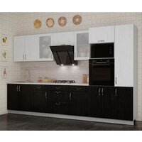 Готовая кухня Интерлиния Мила Крафт 3.4 (дуб английский/дуб полярный) - Превью изображения №2 — Интернет-магазин ПроЗаказ