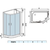 Душевая кабина WeltWasser WW500 Werra 1201 L - Превью изображения №12 — Интернет-магазин ПроЗаказ