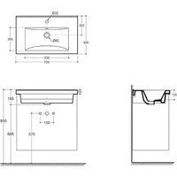 Умывальник Керамин Тобаго 70 ФС (мебельный, белый) - Превью изображения №4 — Интернет-магазин ПроЗаказ