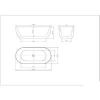 Ванна Aquatek Афина 170x78 AQ-144778Bl (с ножками и сливом) - Превью изображения №2 — Интернет-магазин ПроЗаказ