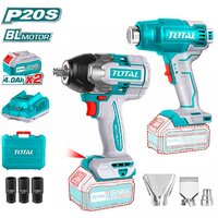 Total TOSLI240489 (гайковерт, фен, 2 АКБ, кейс)