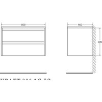  BelBagno Тумба под умывальник Kraft-800-2C-SO-RGB (rovere galifax bianco) - Превью изображения №5 — Интернет-магазин ПроЗаказ