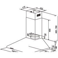 Кухонная вытяжка HOMSair Delta 50 (нержавеющая сталь) - Превью изображения №2 — Интернет-магазин ПроЗаказ