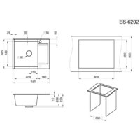 Кухонная мойка Granula ES-6202 (черный) - Превью изображения №5 — Интернет-магазин ПроЗаказ