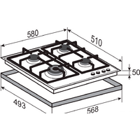 Варочная панель Zigmund & Shtain G 14.6 W - Превью изображения №4 — Интернет-магазин ПроЗаказ