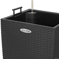 Кашпо Элластик-Пласт Ola Dom Rattan (31л, антрацит) - Превью изображения №2 — Интернет-магазин ПроЗаказ