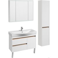  Акватон Шкаф с зеркалом Нортон 100 1A249302NT010 (белый) - Превью изображения №4 — Интернет-магазин ПроЗаказ