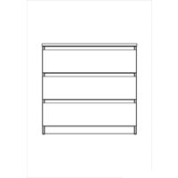 Комод Mio Tesoro Мальта 3 ящика 80x76 2.05.02.040.1 (белый) - Превью изображения №4 — Интернет-магазин ПроЗаказ