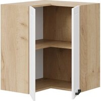 Шкаф навесной Трия Лорас 1В6УП (дуб крафт золотой/холст белый) - Превью изображения №2 — Интернет-магазин ПроЗаказ