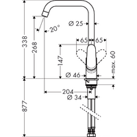 Смеситель Hansgrohe Focus M41 31820000 (хром) - Превью изображения №2 — Интернет-магазин ПроЗаказ