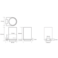 Стакан для зубной щетки и пасты Bemeta Galla 108110010 - Превью изображения №2 — Интернет-магазин ПроЗаказ
