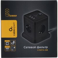 Сетевой фильтр Cablexpert TWR-4-U3-B-3 - Превью изображения №4 — Интернет-магазин ПроЗаказ