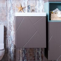  Бриклаер Тумба под умывальник Кристалл 50 (ясень анкор темный/софт графит) - Превью изображения №7 — Интернет-магазин ПроЗаказ