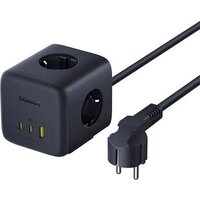 Удлинитель Baseus EnerFill FA11 Cube Power Strip 3AC+1U+2C 67W EU E00082100123-00 (1.5 м, черный) - Превью изображения №2 — Интернет-магазин ПроЗаказ