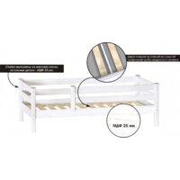 Кровать Мебельград Софи (белый/полупрозрачный) - Превью изображения №4 — Интернет-магазин ПроЗаказ