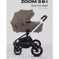 MOWbaby Zoom PU RA087 (3 в 1, silver cacao brown)
