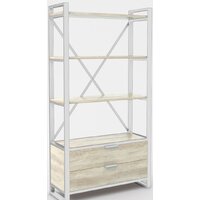 Стеллаж Hype Mebel Стандарт Люкс 80x170 (белый/древесина белая) - Превью изображения №1 — Интернет-магазин ПроЗаказ
